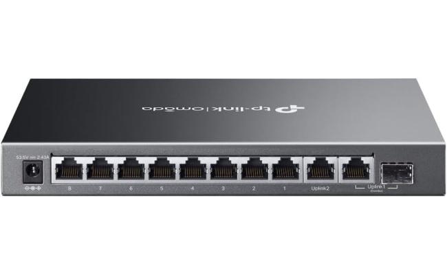 TP-Link Omada ES210GMP 10-Port Gigabit Easy Managed Switch 123W Power Budget with 8-Port PoE+